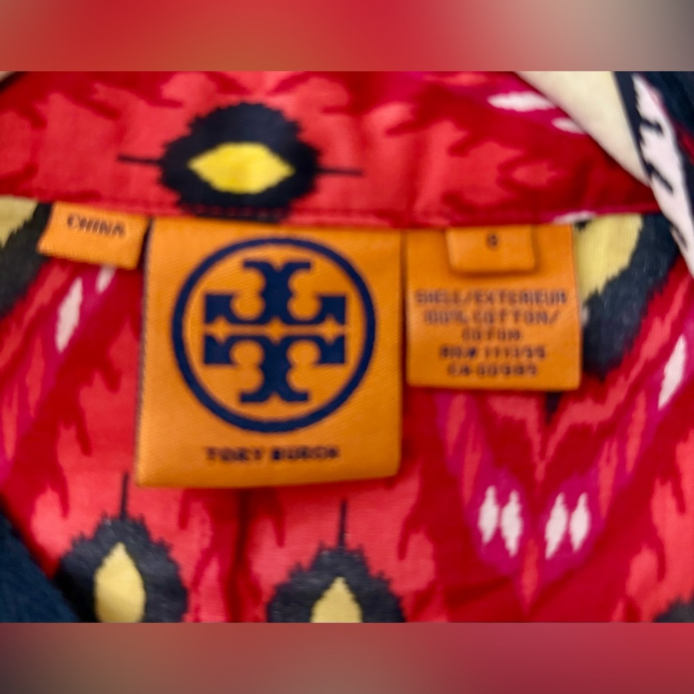 Tory Burch 3/4 Sleeve Tunic Dress Sz 8 - Picture 4 of 4
